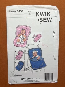 Kwik Sew Pattern 2470 Covers For Car Seats & Strollers Infant Head Protectors FF - Picture 1 of 4