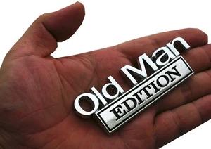 1 pieza calcomanía de metal con emblema Old Man Edition para universal coche camión SUV cromo negro - Imagen 1 de 6