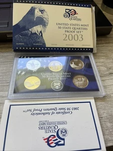 2003 State Quarter Clad Proof Set U.S. Mint Packaging OGP COA - Picture 1 of 5