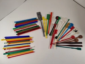 Lot Of 67 Vintage Swizzle Stir Sticks airline casino - Picture 1 of 10