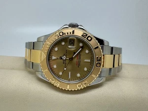 ROLEX Oyster Perpetual Yachtmaster 35mm 168623 Gelbgold 18kt Stahl A-Serie - Picture 1 of 5
