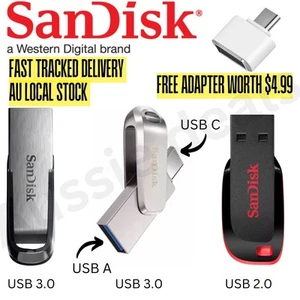 SanDisk Dual Type C USB Flash Drive 128GB 256GB 512GB 1TB Luxe USB Type-C Memory - Picture 1 of 29