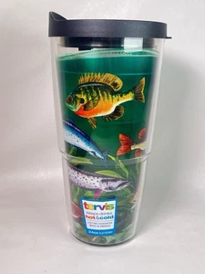 Tervis 24 Oz Tumbler With Lid Fish and Underwater Themed - Picture 1 of 6