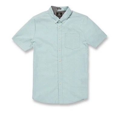 Volcom Men's Everett Oxford Modern Fit Woven Button Down Shirt Coastal Blue NWT - Image 1 of 2