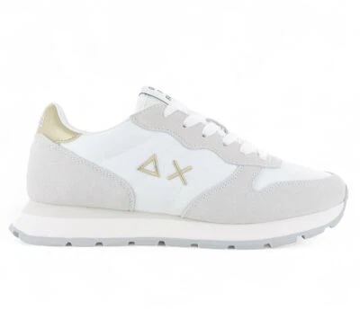 SUN68 Ally Gold Plata - Mujer Sneakers Blancos Z35202-01 Calzado Fashion Nuevo - Imagen 1 de 4