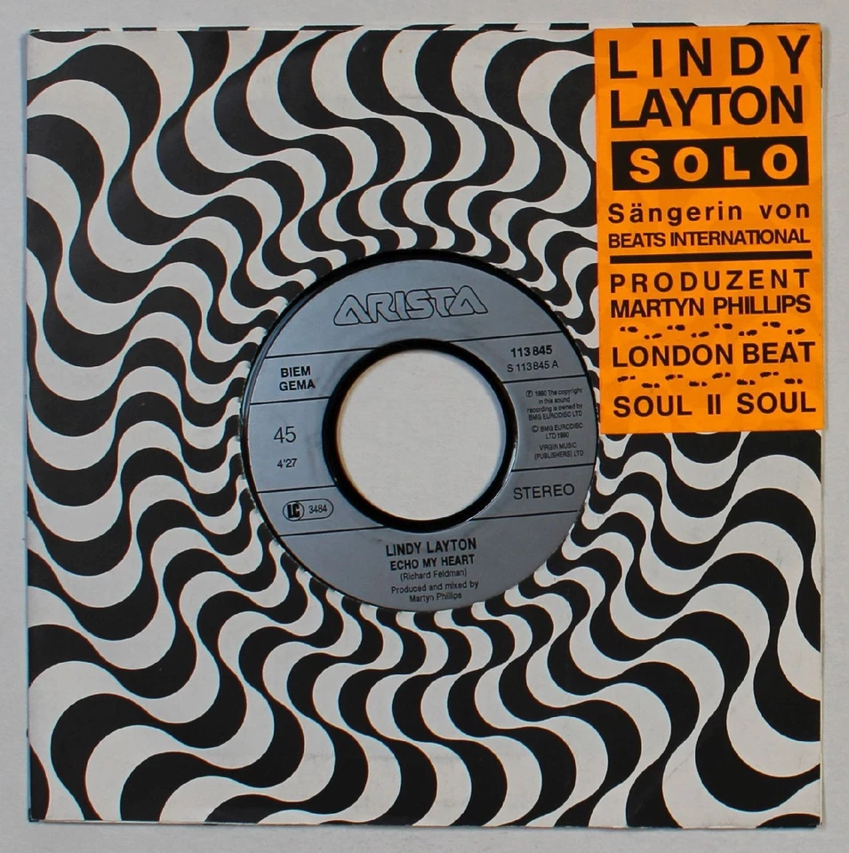 Lindy Layton Echo My Heart GER 7inch Vinyl Single 1991 Ger Promo House Beats Int - Bild 1 von 1