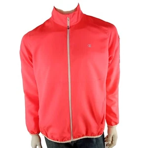 CHAMPION Elite mens size Large jacket fluoro orange zip up spray lightweight - Picture 1 of 10