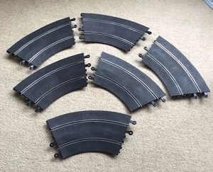 6 x Vintage Scalextric Banked Curve Track 30 Degrees C187 Made In Great Britain - Picture 1 of 3