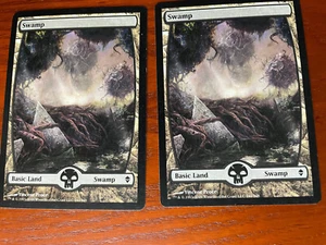 MTG Full Art Swamp SINGLE USED EXC CONDITION SEE PHOTOS - Picture 1 of 2