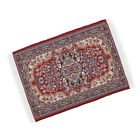 1/12 Scale Woven Rug Floor Carpet Dolls House Furniture Miniatures Red