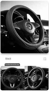 Napa Leather 15-Inch Steering Wheel Cover – Perforated, Non-Slip, Universal - Picture 1 of 2