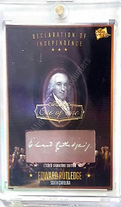 Collectors Card Declaration of Independence Edward Rutledge, SC, Sealed Case
