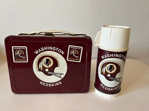 Vintage 1970 Washington Redskins lunchbox and thermos - Picture 1 of 10