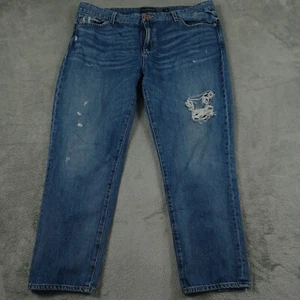 Lucky Brand Jeans Womens 16 Blue Denim Sienna Slim Boyfriend Distressed - Picture 1 of 9