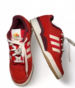 NUOVO Adidas Originals Forum Low CL (Rosso/Bianco sporco/Gomma) Scarpa Uomo Taglia 8.5 IE7176 - Foto 1 di 17