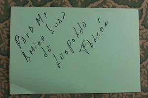 Leopoldo Falcon - MEXICAN CINEMA - Los que ayudan a Dios - Autographed 1977 - Picture 1 of 2