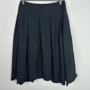 Theory Skirt Womens Size 0 Black Pleated High Waist Preppy Schoolgirl Academic - Picture 1 of 7
