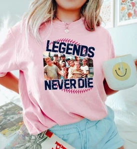 Retro Comfort 1990s Sandlot Legends Never Die Shirt, Baseball T-Shirt, Baseball - Picture 1 of 5