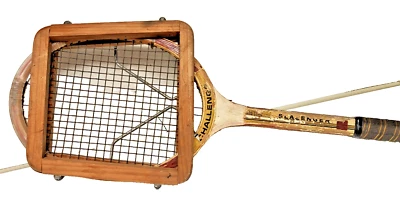 slazenger challenge vintage wooden tennis racquet inc press Wall Hanger - image 1 of 4