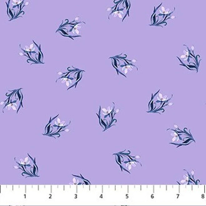 Northcott FIGO Luna Llena por Clara McAllister 90811 80 Lavanda Flor TossCotton Foto 1 de 1