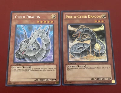 Yugioh - Cyber Dragon LCGX-EN176 SECRET + Proto LCGX-EN177 ULTRA SET 1st LP/NM - Image 1 of 4