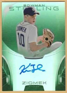 2013 Bowman Sterling Prospect Autographs Green Refractors #KZ Kevin Ziomek /125 - Picture 1 of 2