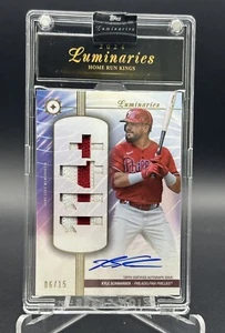 Kyle Schwarber 2024 Topps Luminaries Home Run Kings /15 Patch Auto #HRKAP-KS BD7 - Picture 1 of 2