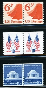 Stamps United States, Scott # 1518-1520 Mint NH pairs, 1520 line pair - Picture 1 of 1