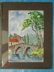 AQUARELLE J. ROUILLOT d'après BARDAY (1950) - Foto 1 di 2