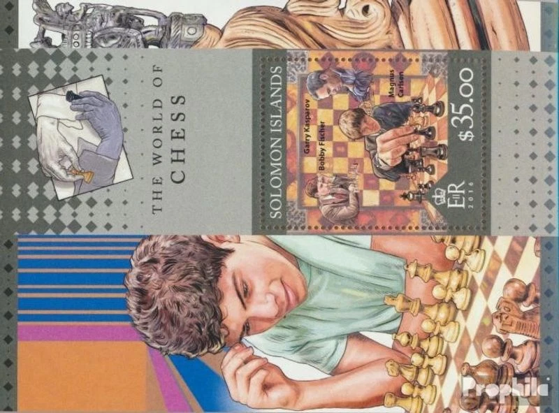 Salomoninseln bloque 542 nuevo 2016 ajedrez - Imagen 1 de 1