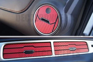 2010-2015 Camaro RED Carbon Fiber Interior Vent Decal kit - Chevy cover sticker - Picture 1 of 1