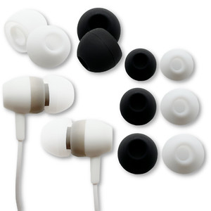 Replacement Silicone EarBuds Ear Tips Set for Earphones (S / M / L sizes)