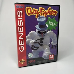 Clay Fighter (Sega Genesis, 1994) With Box No Manual - Fast Shipping - Picture 1 of 6
