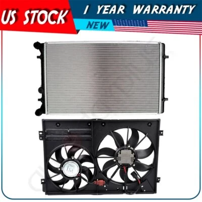 Cooling Fan & Radiator Assembly for 2009-2010 Audi A3 1.4L - Image 1 of 4