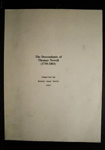 genealogy book The Descendants of Thomas Newell 1730-1803 - Picture 1 of 3