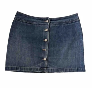 OLS NAVY MINI SKIRT DENIM JEANS SIZE US8 UK 12 Length 14” - Picture 1 of 5
