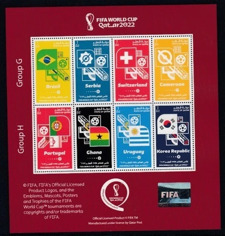 QATAR FIFA World Cup 2022 Group G & Group H MNH souvenir sheet Cover
