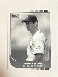 2021 Topps Archives Snapshots #42 Todd Helton Black & White Parallel Rockies - Picture 1 of 2