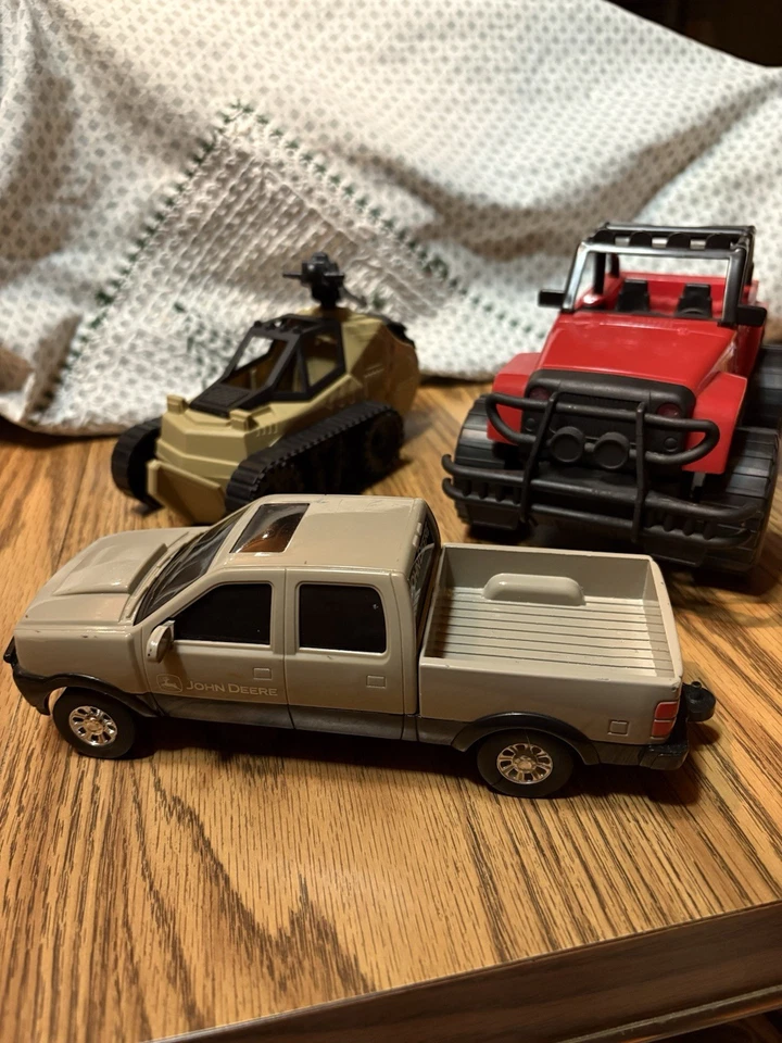 Jeep, Military Vehicle, & John Deere Pickup - Image 1 of 1