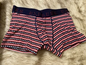 Express Men's Boxer Briefs Size Medium Red, White, Blue, stars and stripes, NWOT - Picture 1 of 4