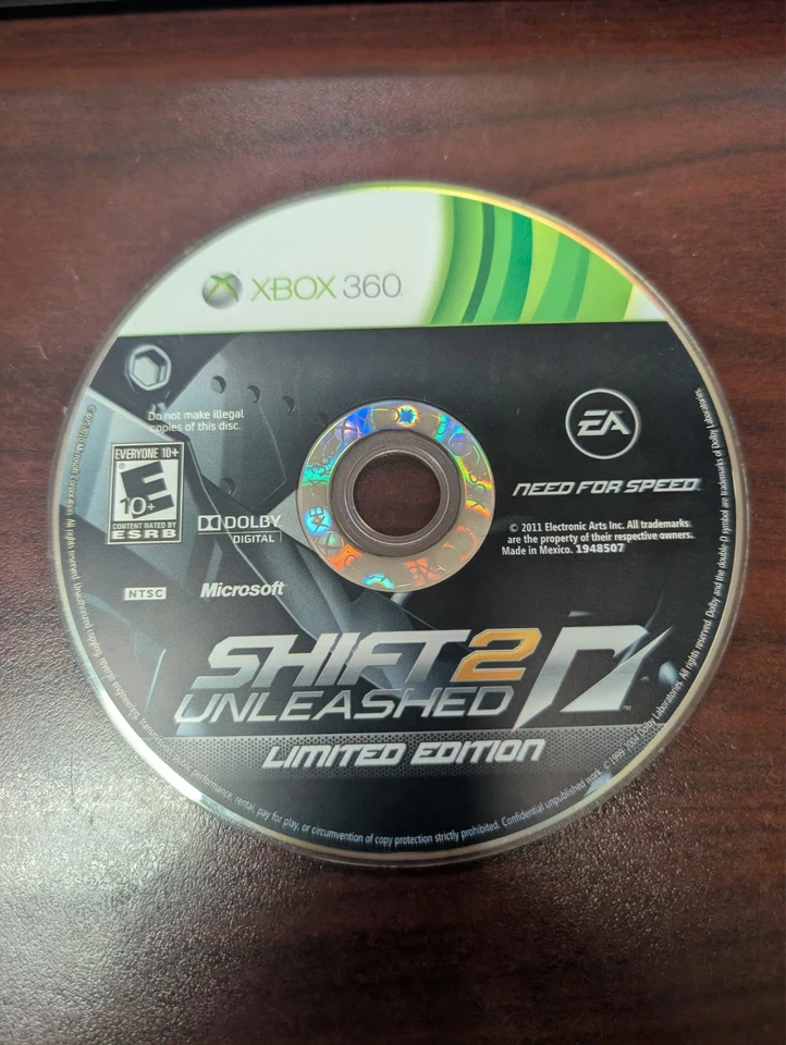 Shift 2: Unleashed Limited Ed (Xbox 360, 2011) NO TRACKING - DISC ONLY 2009 - Image 1 of 1
