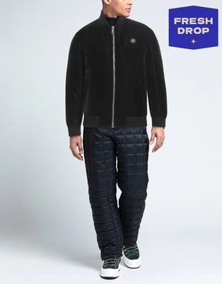 RRP €1270 PHILIPP PLEIN Bomber Jacket Size L Black Padded Full Zip Logo - Изображение 1 из 4