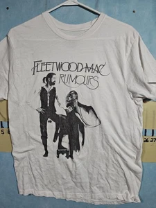 Fleetwood Mac Rumours Shirt Mens Medium White Band Tee Graphic Cotton Music - Picture 1 of 9