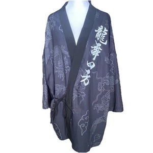 Conjuess Herren Kimono Jacke Gr. XXL Black Dragon Unisex Comfort Loose Fit - Bild 1 von 9