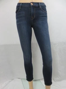 J Brand Oblivion Blue Jean Capri Cuffed Leggings 5 Pockets Cotton Blend SZ 25 - Picture 1 of 7