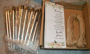 Chiisong 30 Set Matrimonio Nuziale Doccia Grazie per Arrivare Penne a Sfera e Card - Foto 1 di 3