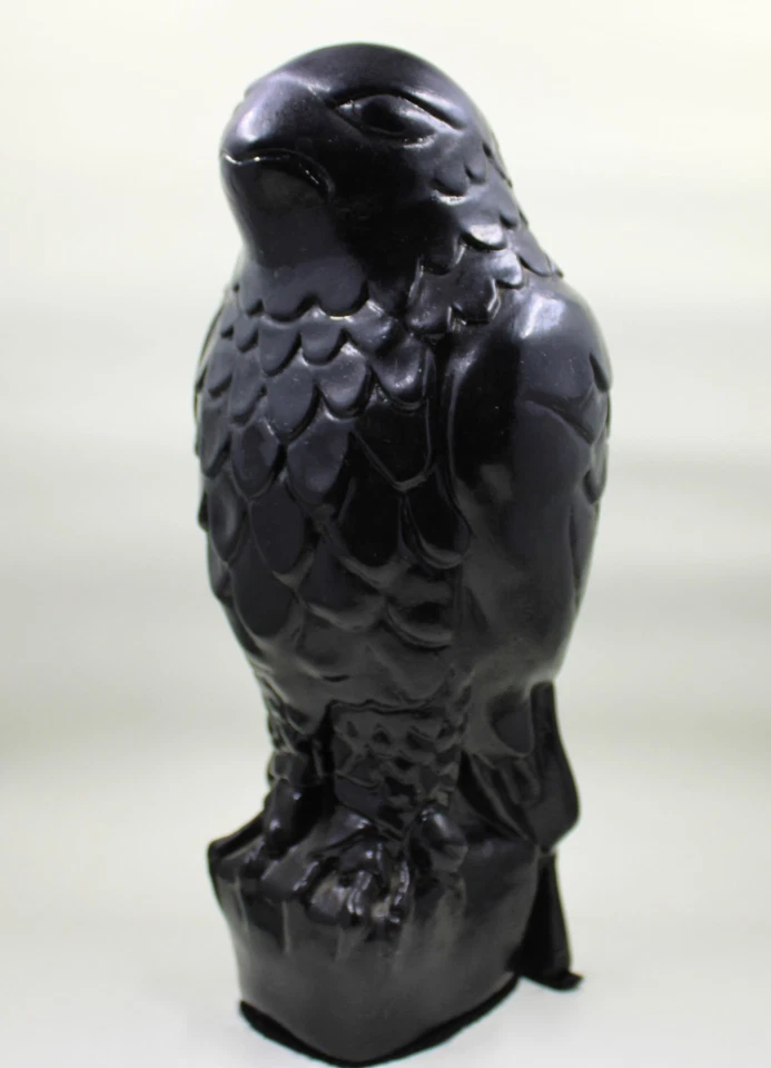 Estátua de Falcão Maltês Vintage 11” Preto Fred Sexton 1941 Réplica Resina Sólida - Imagem 1 de 4