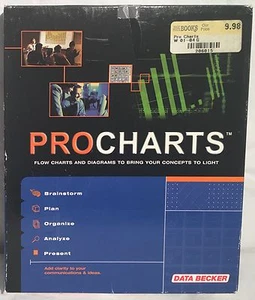 Used PROCHARTS Business Software Windows 98/ME/NT CD-ROM Disc CIB Boxed Complete - Picture 1 of 7
