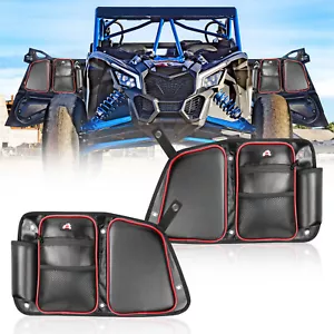 2PCS RZR UTV Rear Door Mount Storage Bag for 2019-2021 Polaris RZR XP 4 Turbo S - Picture 1 of 14