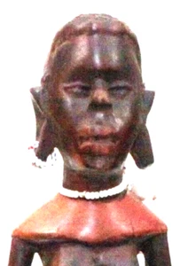 Zulu Woman Wooden Figurine Carved Tribal Beads Shells Vintage 12" African Ethnic - Picture 1 of 6